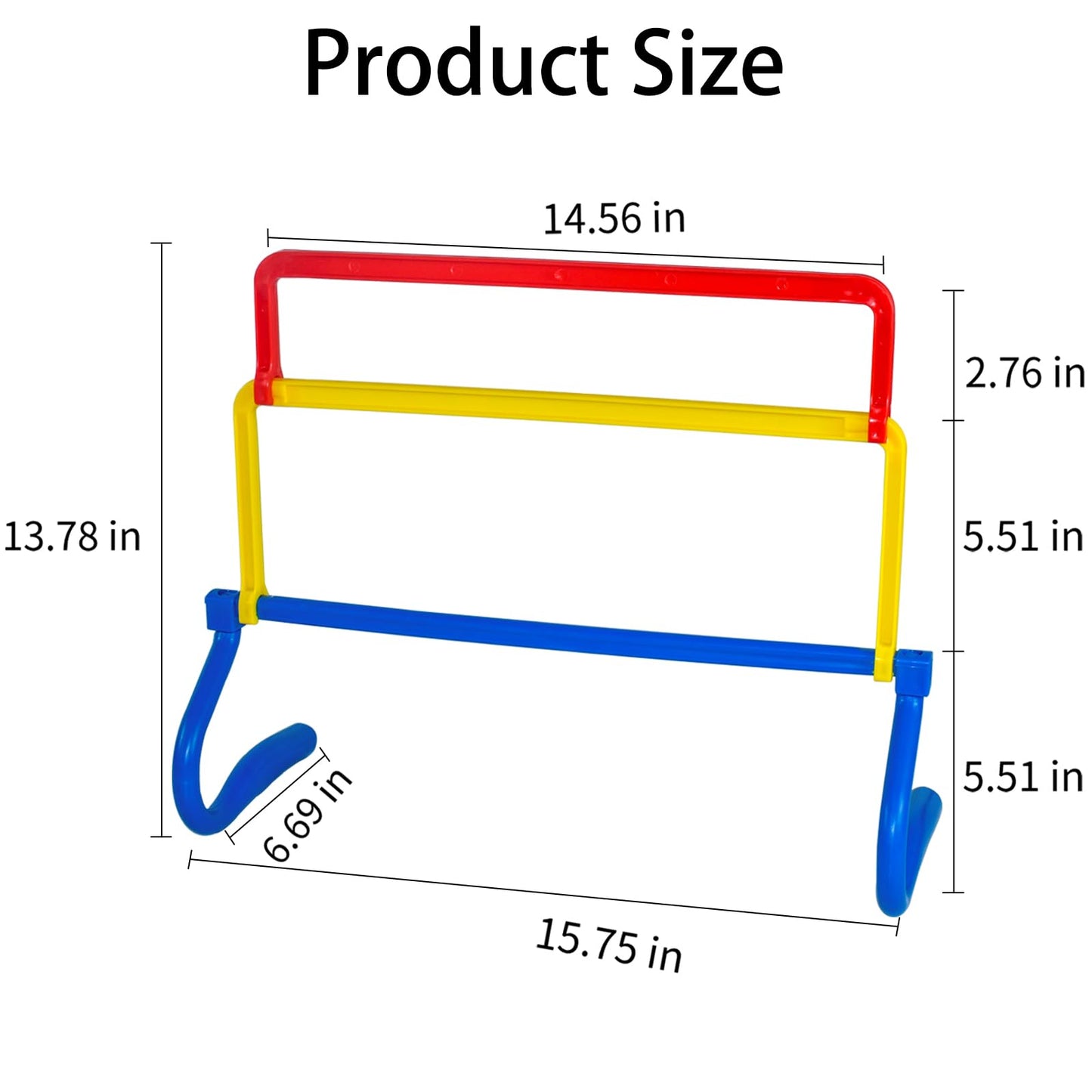 ASENVER 6 Pack Multicolor Agility Hurdles 4 Height Adjustable Speed Training Hurdles Fitness & Speed Training Equipment