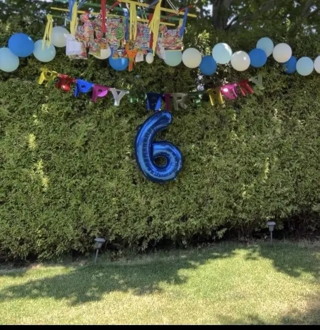 Number 60 Balloon - 40 Inch Navy Blue Birthday Decoration for 60th Celebration | Party Supplies
