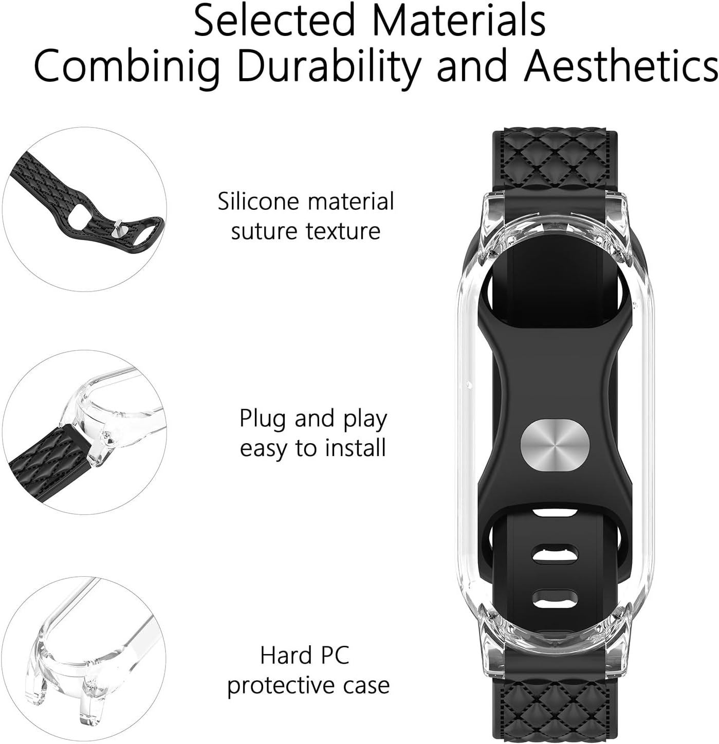 ZephyrBloom 2 2Pack Compatible with Plaud NotePin/NotePin S AI Voice Recorder, Magnetic & Pin Buckle Silicone Wristband