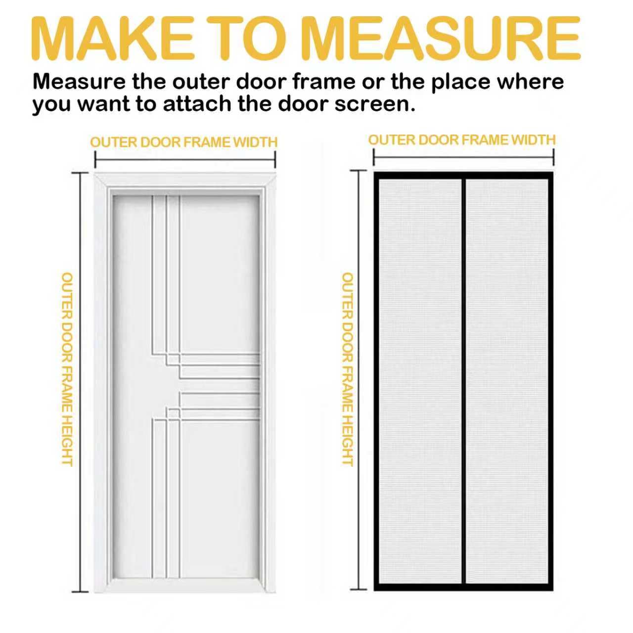 TRIZYZFON Custom Magnetic Screen Door, Make to Measure Screen for Door Customized Screen Mesh with Magnet to Keep Bugs Out