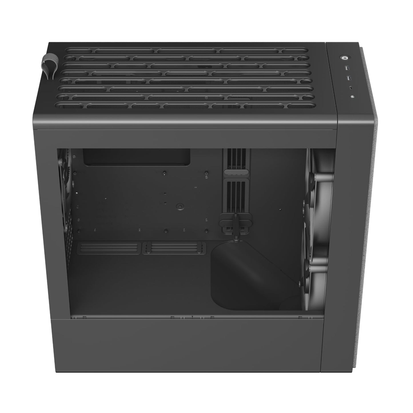 HAVN BF 360 Flow High Airflow ATX Mid Tower PC Case, Semi-Open SGCC Steel Frame, SimpliCable Cable Management, 2X 180mm Fan, 1x 140mm Fan 360mm Radiator Mounts, Magnetic Panels – Black