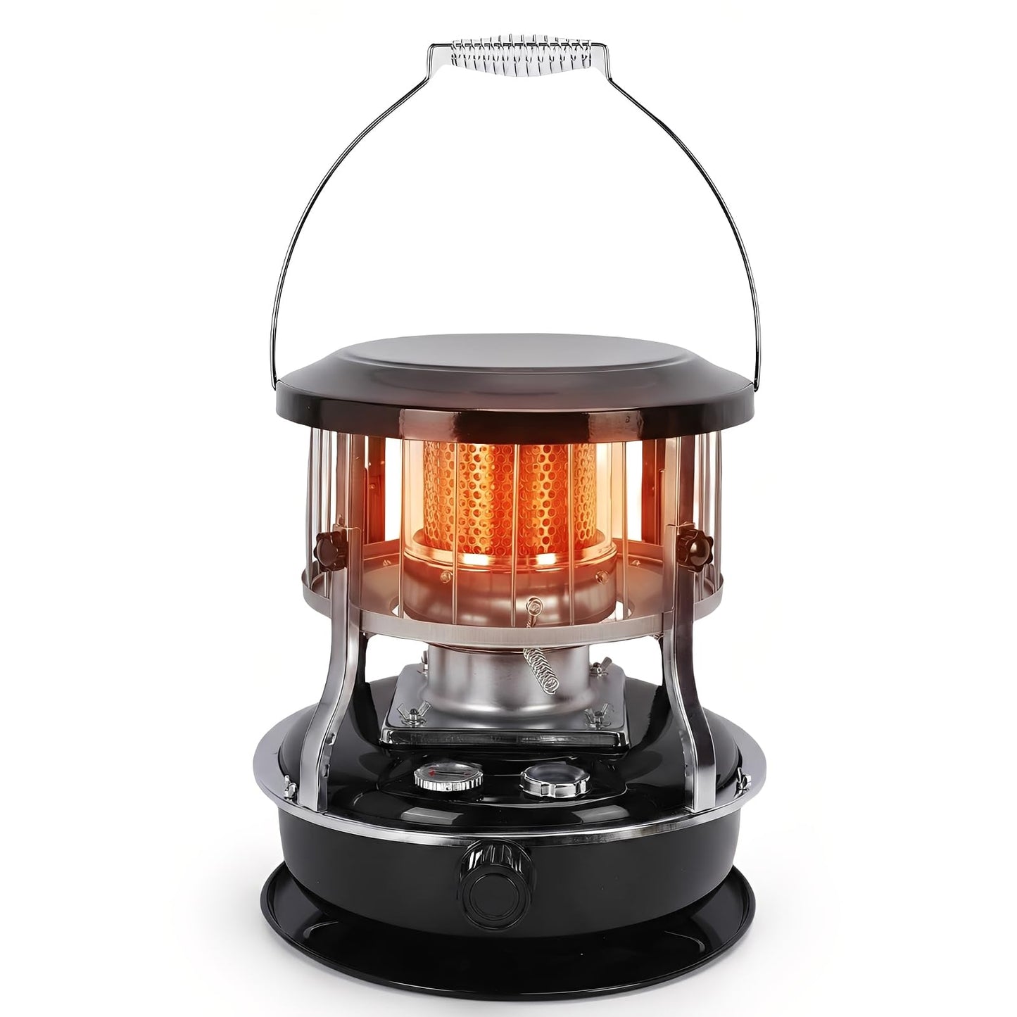 Portable Kerosene Heater, 9000 BTU Radiant Space Heater Adjustable Height Non Electric Indoor Heater with 4.6L Fuel Tank, for Garage Camping