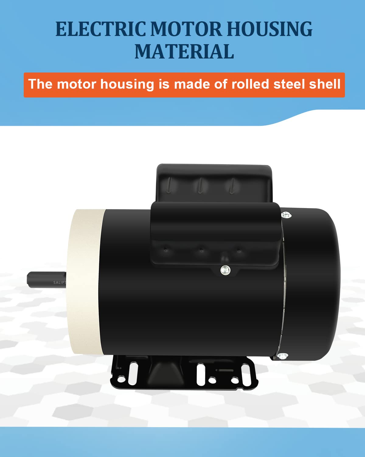 2HP General Electric Motor 3450 RPM, Single Phase, 56C Frame,115V/230V, 5/8" Shaft Diameter Rolled Steel Shell Air Compressor 60HZ
