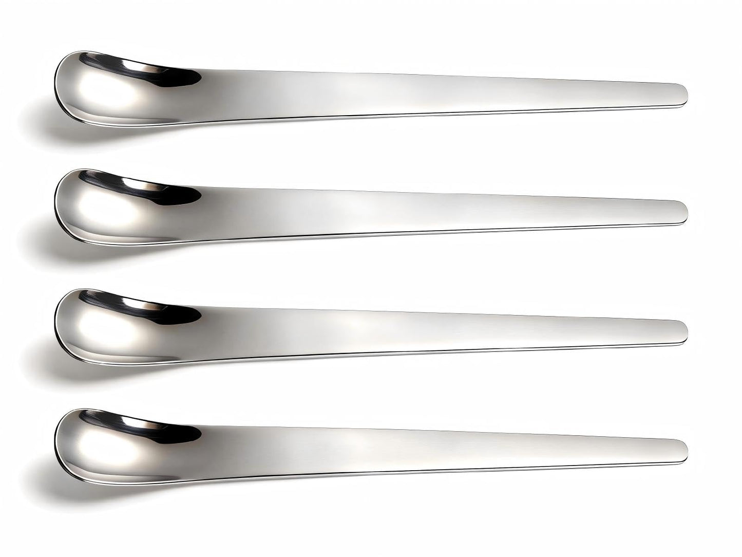 Premium Stainless Steel Long Handle Ice Cream Spoon - Ergonomic & Effortless Scooping for Hard Ice Cream, Desserts, Coffee - Heavy Duty, Stylish Design for Home, Bakers, Baristas (4)