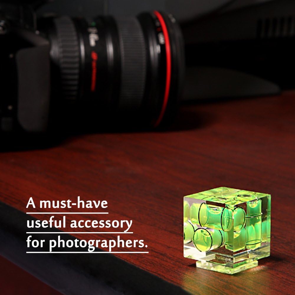 SENHAI 3 (2 Pack) Triple Axis Hot Shoe Bubble Spirit Level Compatible Compatible for Canon Nikon Pentax DSLR Camera