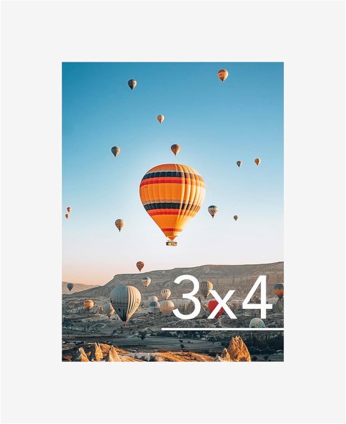 JCJMY 3x4 Picture Frame - Black Tabletop & Wall Display | Shatter-Resistant Plexiglass