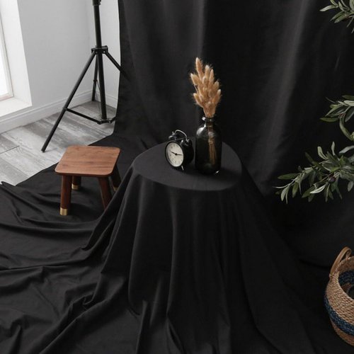 Black Backdrop by [Brand Name] - Versatile 5x7ft Fabric for Portraits & Video Studio Shoots