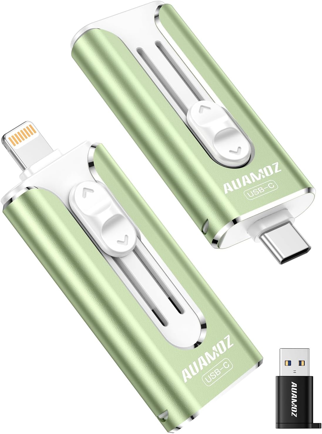 AUAMOZ 256GB 17/16/15/14/13/12/11, (1 Pack-Sage Mini Dual Interface Flash Drive, Portable Memory Stick Compatible