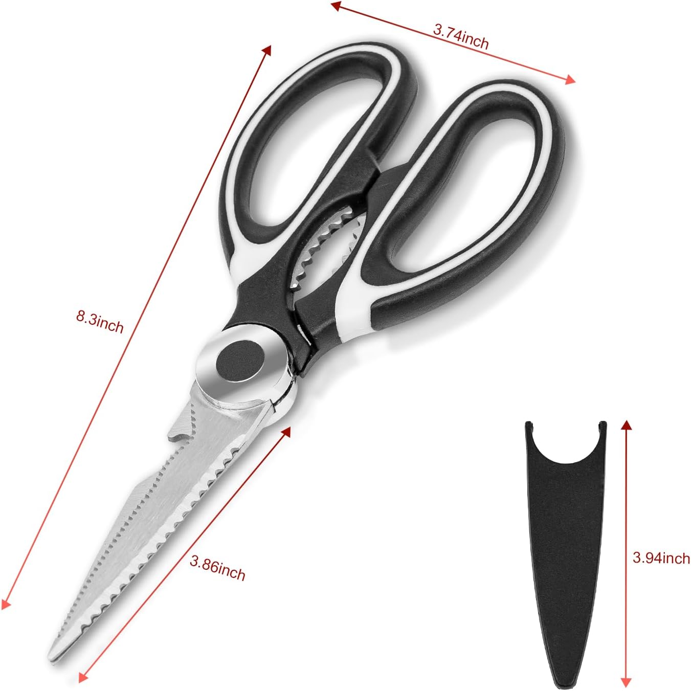 SZHLUX Kitchen Scissors - Heavy Duty Premium Shears for Food, Meat, Fish & Vegetables | 2-Pack