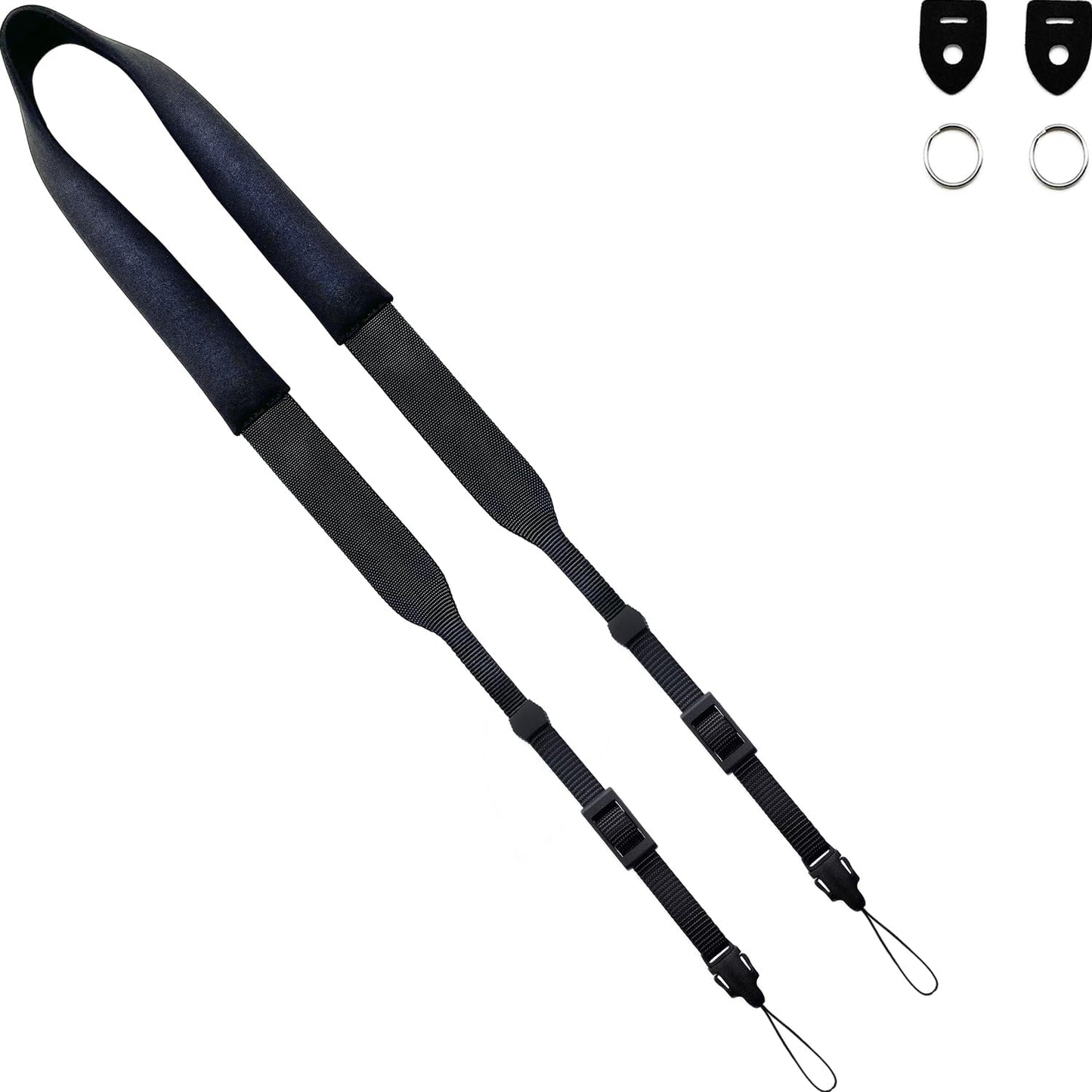 YMTHamaz3 Photographers,Washable,Black,58 Inch Camera Neck Strap Thin,Binocular Strap with Neoprene Padding,Camera