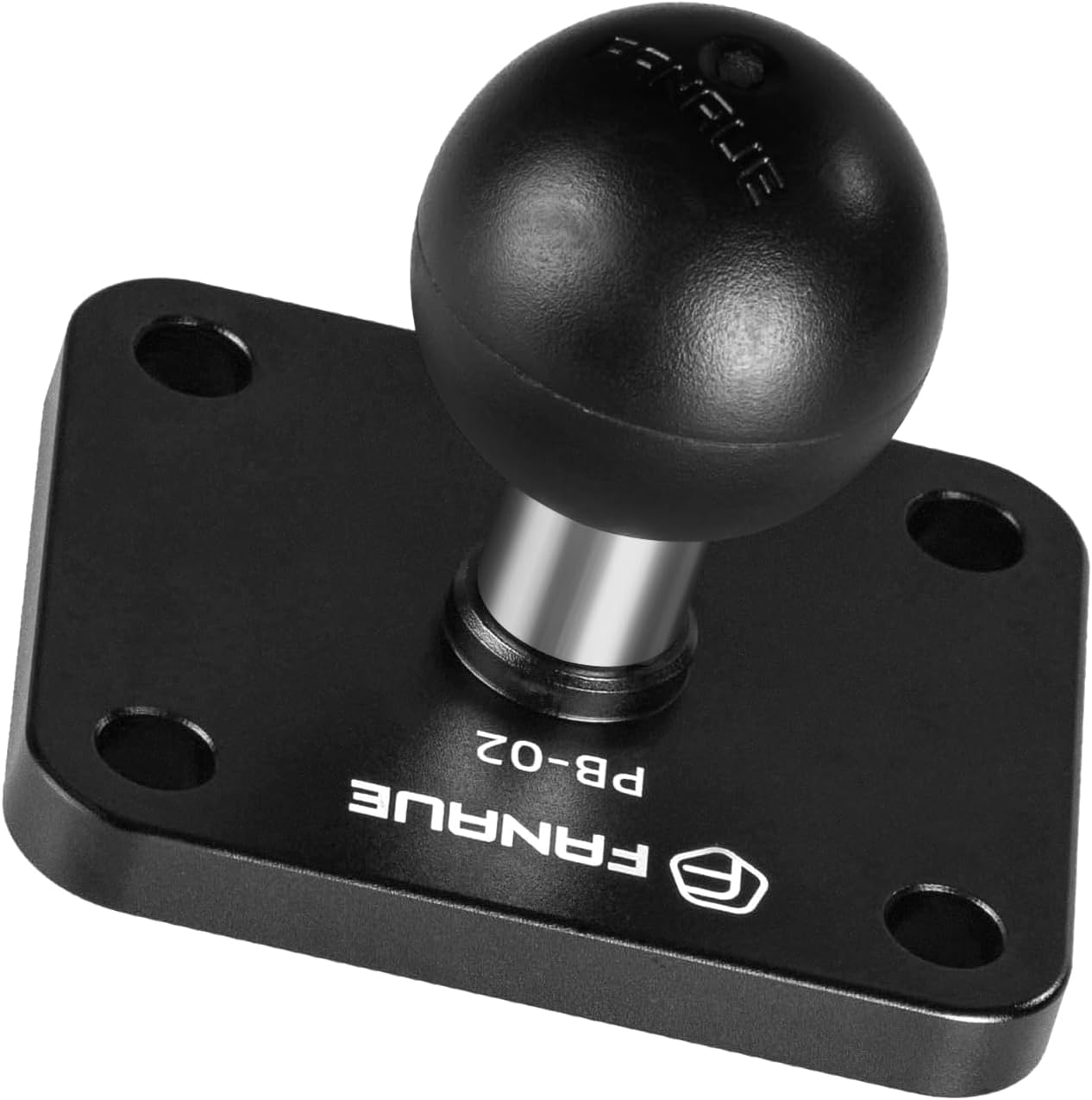 FANAUE Aluminum1'' 4-Hole 1" Ball Mount Base with AMPS Square Plate and Ball Adapter Compatible B Size Double Socket