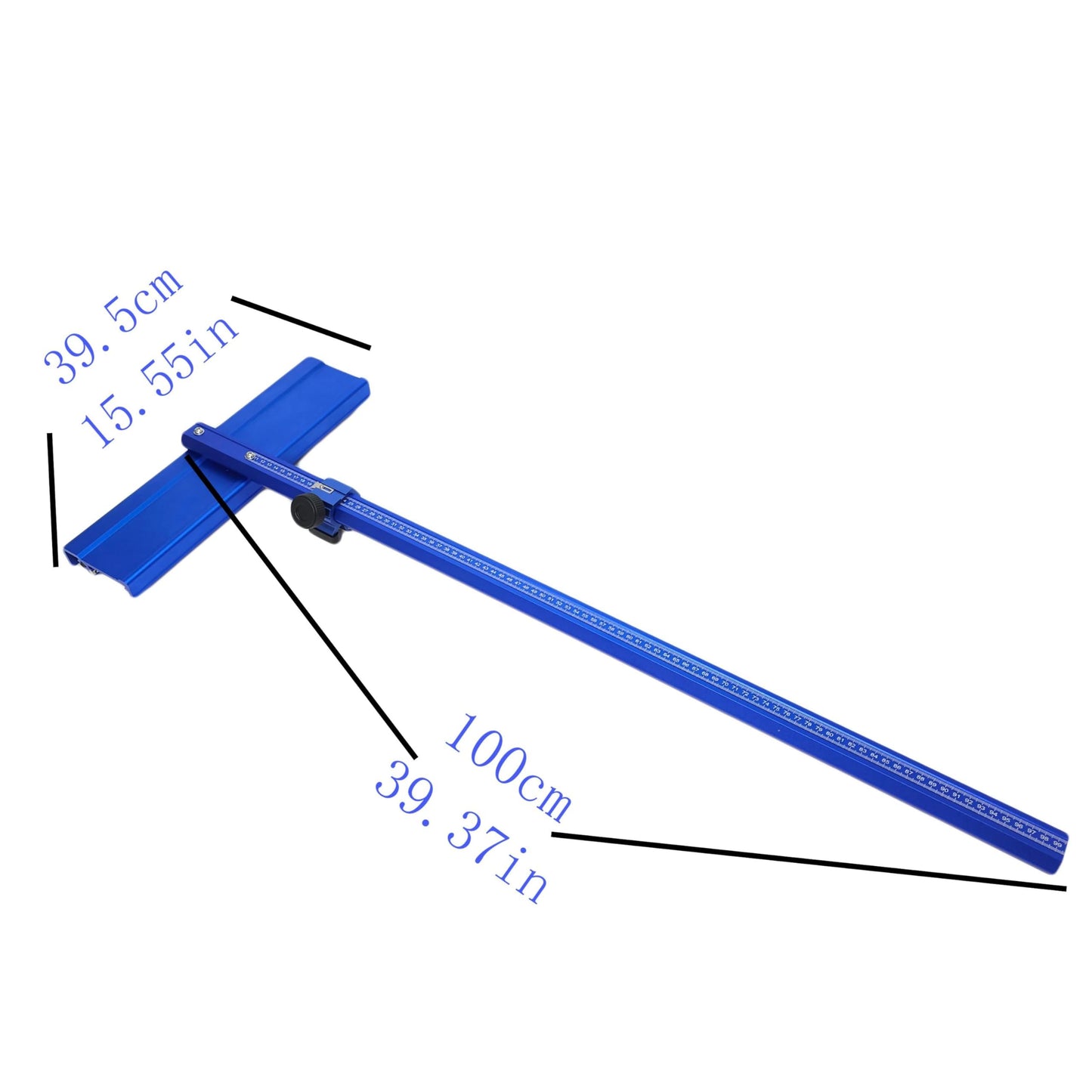 Manual Tile Cutter with Tungsten Carbide Scoring Wheel | 35.4" Precision T-Bar Cutter for Porcelain & Ceramic Tiles | Portable Design with Aluminum Ruler & Plier (Blue)