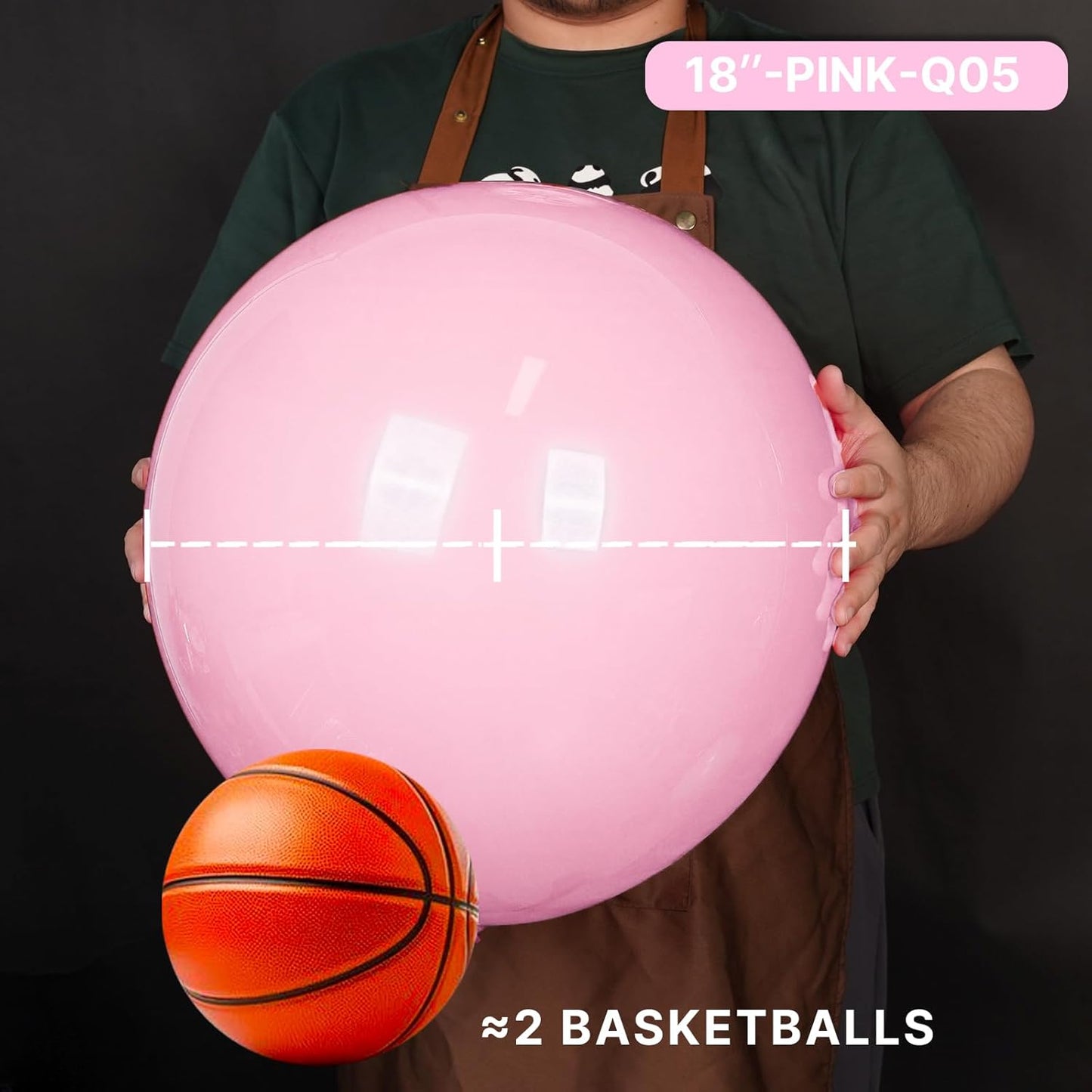 PartyWoo Baby Pink Balloons - 20pcs 18 Inch Pastel Latex Helium Balloons for Baby Showers & Celebrations