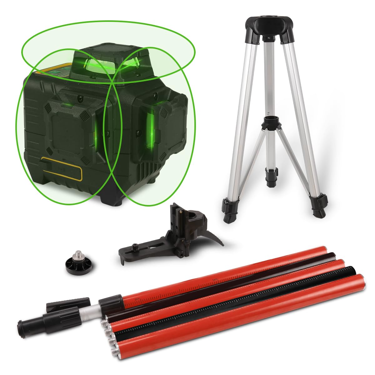 12 Ft Professional Lasers Level Pole Laser Level 360 Self Leveling