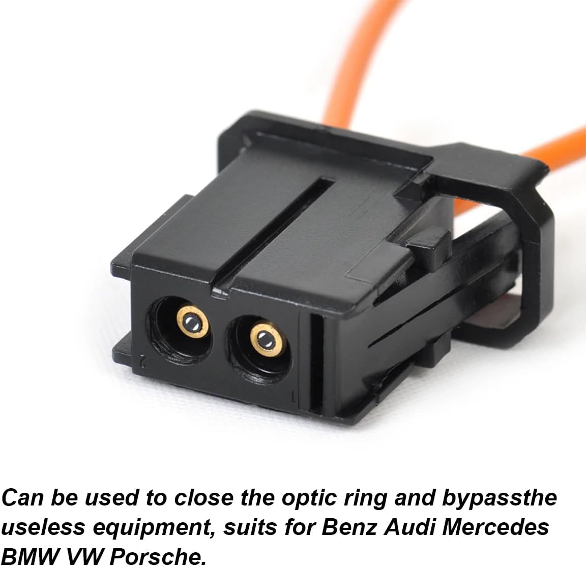 KHGUZ 2PCS Car Fiber Optic Loop, Vehicle Female and Male Fiber Optic Bypass Loop Adapter Connector for Radio and Audio