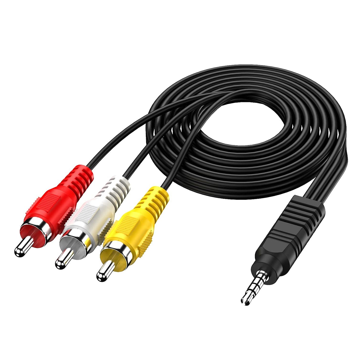 SNLLMZI 3.5 mm Cable,3.5mm 18 3 TV,Smartphones,MP3, 5ft1.5M to RCA AV Camcorder Video TRRS Male to RCA Male Plug