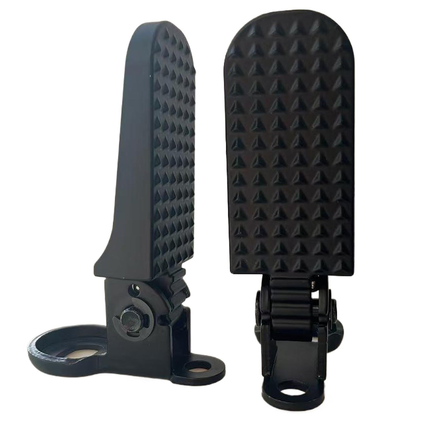Tailcle Folding Bike Foot Pegs, 1 Pair Foldable Bicycle Rear Pedals Durable Aluminum Alloy Non-Slip Passenger Foot Pegs for Mountain City E-Bikes Folding Bikes (Black)