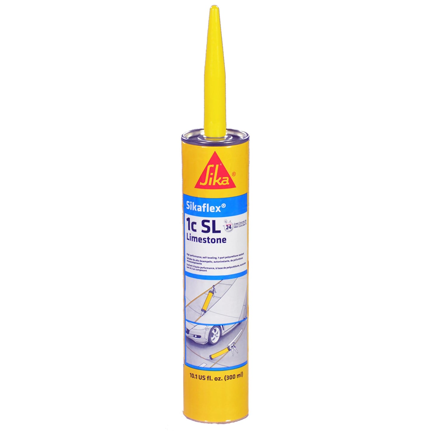 AWF PRO - Sikaflex 1C SL 10 oz Limestone, Concrete Expansion Joint Filler, Self Leveling, Polyurethane Sealant. Pack of 12