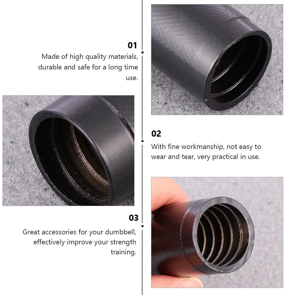 BESPORTBLE Dumbbell Connector - Adjustable Barbell Extender for Home Use Steel Dumbbell Connecting Rod Black 2 Pieces