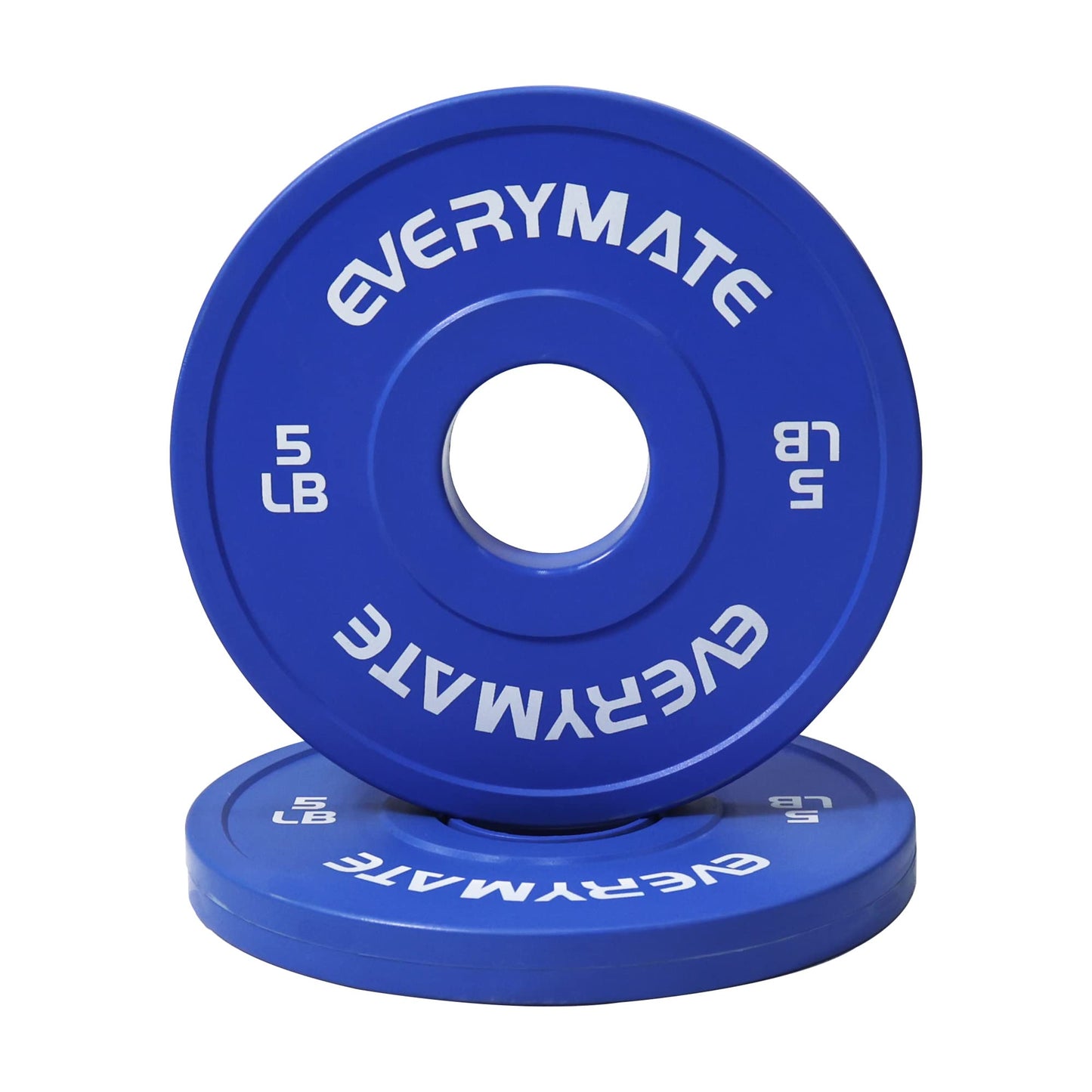 EVERYMATE Change Weight Plates 5LB Fractional Plate Olympic Bumper Plates for Cross Training and Olympic Weightlifting, 5LB Set Weights Plates Set