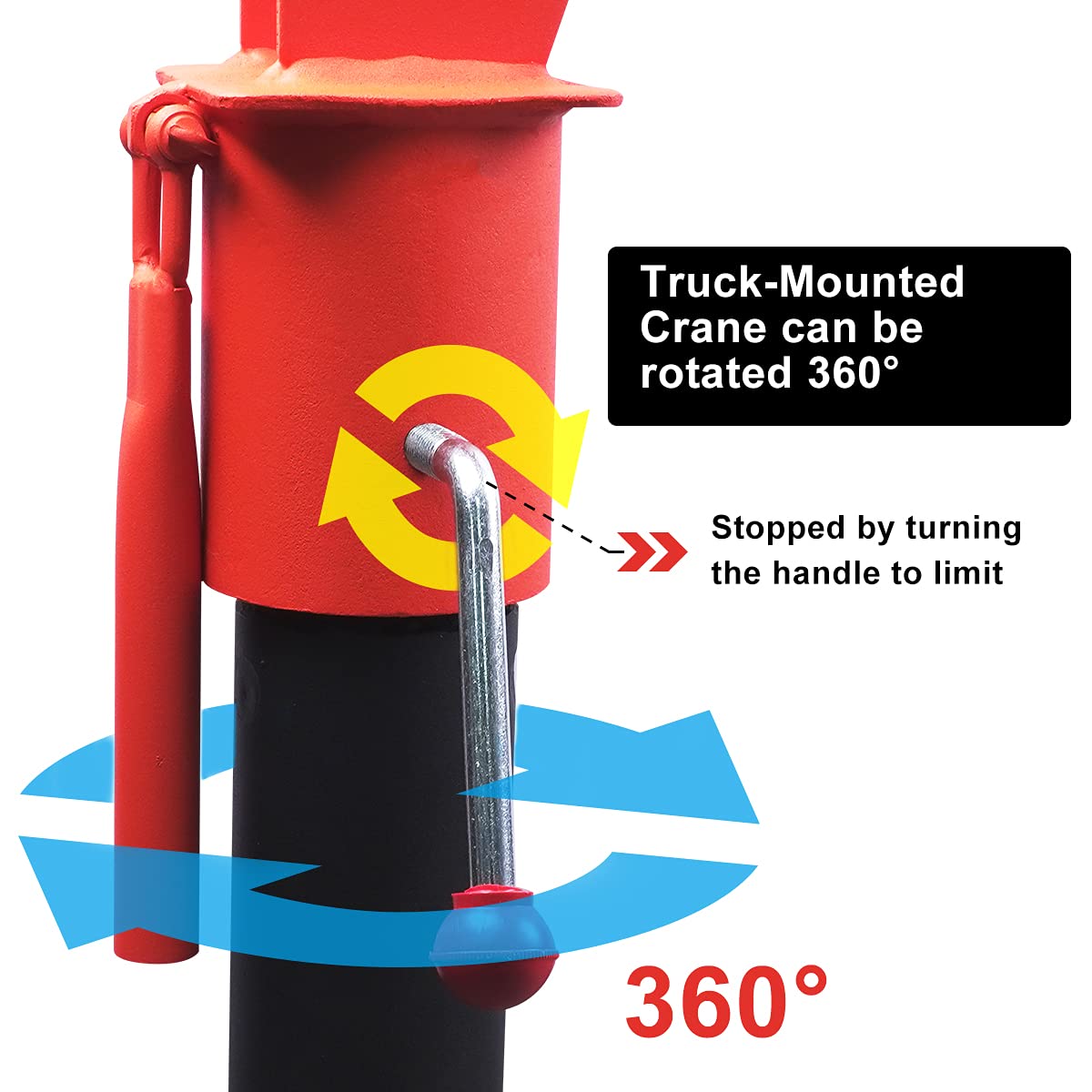 GRIPWAY new Folding Dismountable Household Jib Crane Truck - 1100lb Capacity 110V Electric Hoist, 880lb Pulling Force for Factories, Warehouses, Construction & Building，Orange