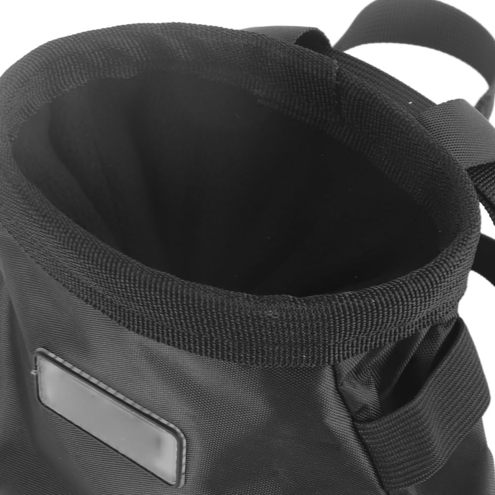Chalk Bag with Adjustable Waist Belt – Durable Oxford Cloth Climbing Chalk Pouch for Rock Climbing, Gymnastics & Fitness Training (Black, 16x16x6cm)‌