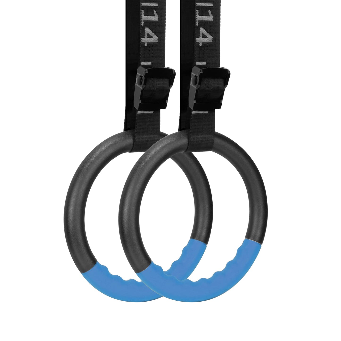 Teamaze Gymnastic Rings with 15 FT Adjustable Straps Non-Slip Gymnastics Rings Pull Up Workout Rings for Home Gym Exercise, Training (Blue)