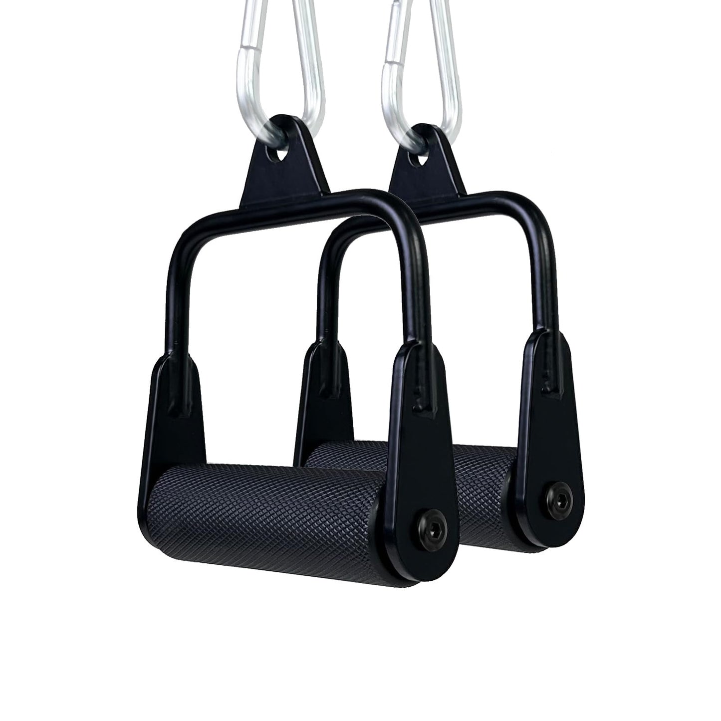 Arm Wrestling Handles, Thick Armwresting Training Equipment Lat Pulldown Attachments D Handle, V Bar Cable Machine Attachments, Gym Handles for Forearm, Wrist Strength Training (Two Small Grip)