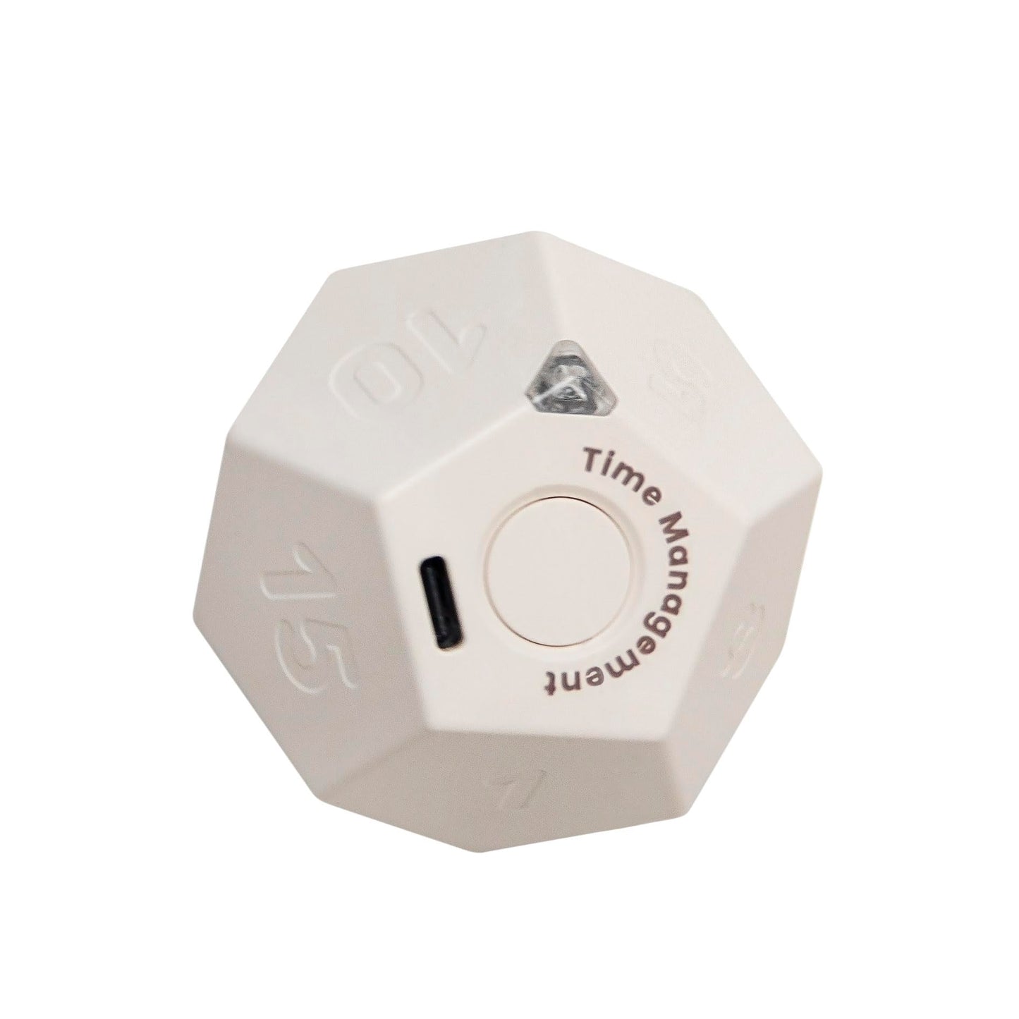 BEBESIRI Mini 12 Sided Cube Timer, 11 Preset Times Pomodoro Timer for Enhanced Productivity. Ideal for ADHD Management, Workout, Study & Kitchen Cooking. Easy to Use（White）