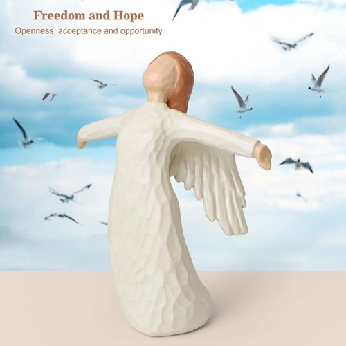Freedom Angel Figurines - Resin Sculpted Angel Statue | Meaningful Retirement Gift for Women