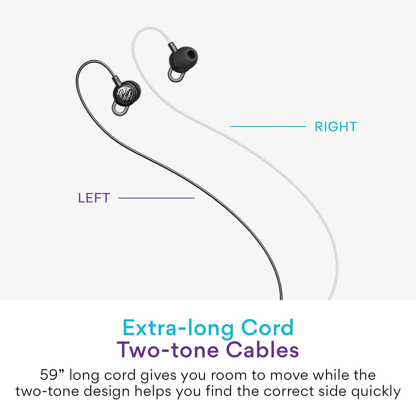 MEE audio SleepTones USB-C Wired Sleep Earbuds for Side Sleepers with Lightweight Low-Profile Silicone Earpieces, Noise