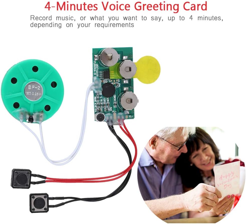 FOSA 4 Minutes DIY Greeting Card Chip Music Sound Voice Recording Module Device Chip Recordable Sound Chip