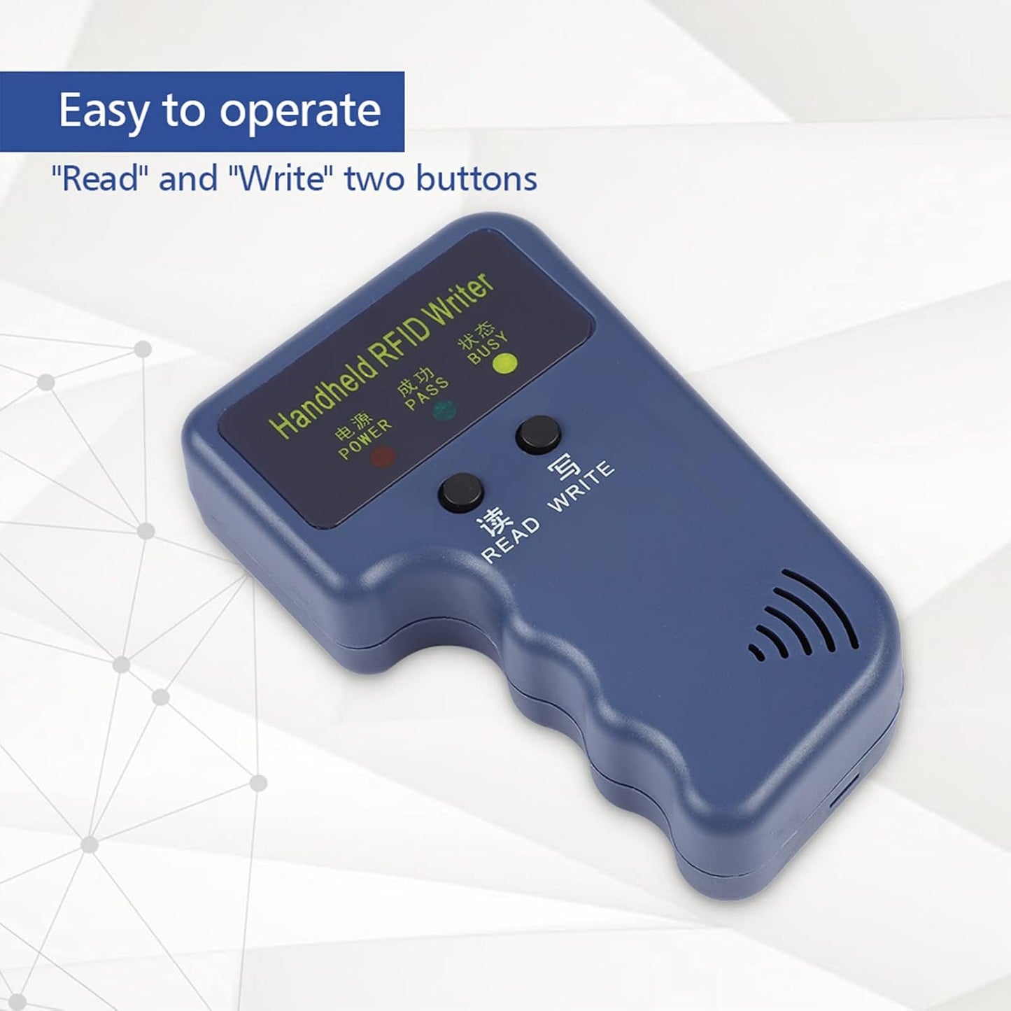 Locadence 125khz EM4100 RFID Reader Writer, Portable Handheld RFID ID Card Copier Reader Writer Duplicator