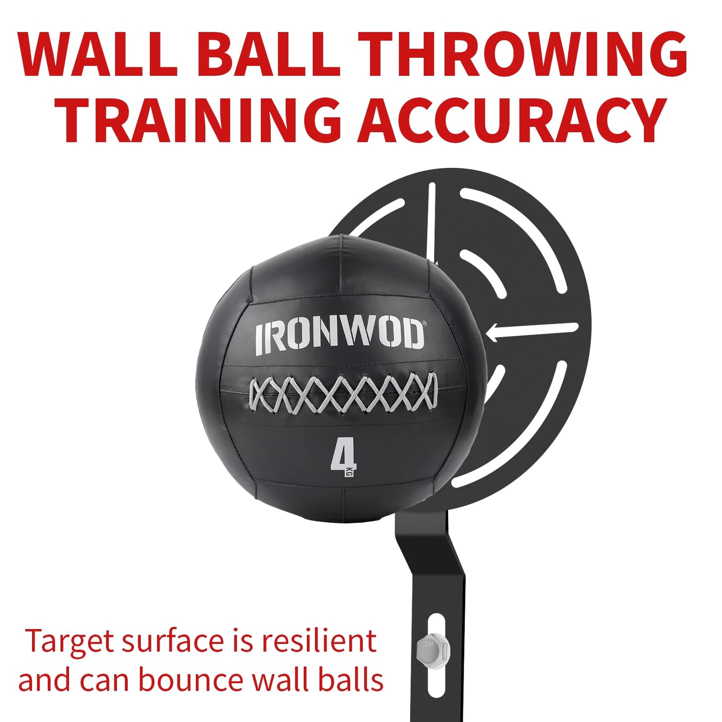AHTAPFON Wall Ball Target for Rack Mounted with Extension,Medicine Ball Target for Power Rack Attachments,Home Gym Exercise Ball Squash Fitness for Enhance Explosive Power