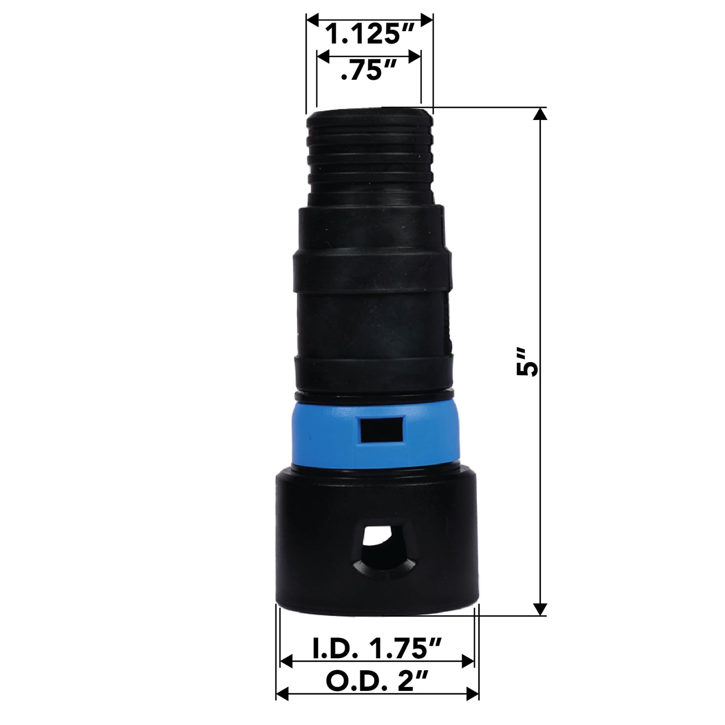 Assembled Quick Click Dust Separator with 12 Gallon Locking Collection Bin and Power Tool Adapter Set with 16 Ft. Hose, 10 Ft. Connection Hose, and Air Relief