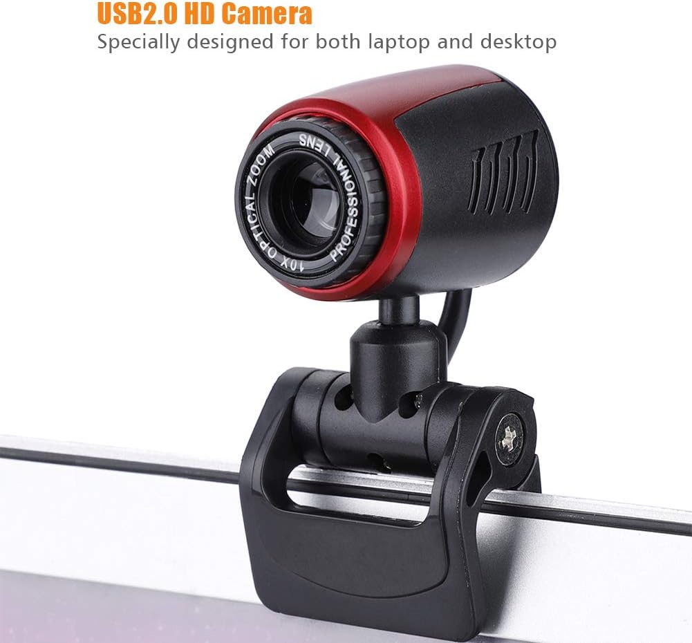 ASHATA 0.3MP 360 2000 32bit Webcam for Computer, Degree Web Camera Cam with Mic for PC Laptop for Skype/for MSN