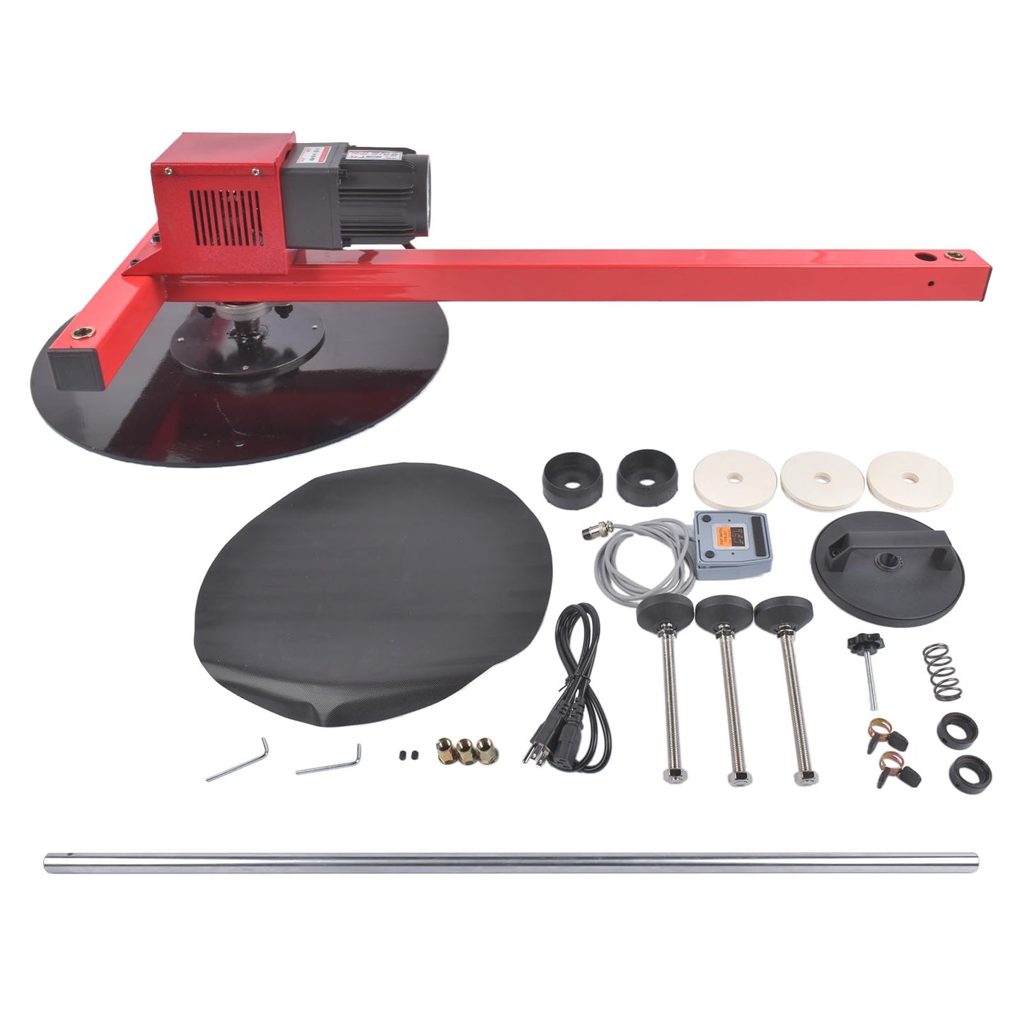 110V Electric Stretch Film Wrapping Machine, Heavy Duty Semi-Auto Tabletop Film Dispenser, 40cm Turntable, Compatible with Stretch Film ≤ 27.5", Foot Pedal Control for Packing & Shipping