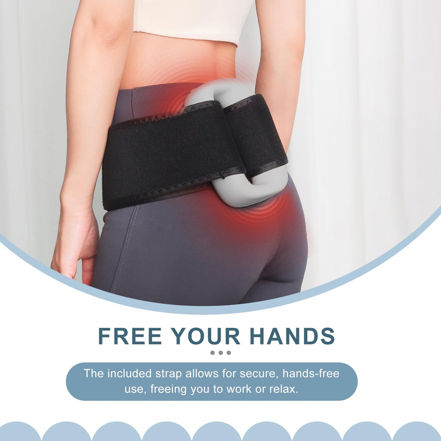 Multifunctional Full-Body Fascia Ring Massager, 3 Modes & 6 Intensities, Deep Tissue Vibration, Hands-Free Electric Massage Ring for Muscle Recovery & Relaxation, Gift for Athletes & Office Workers