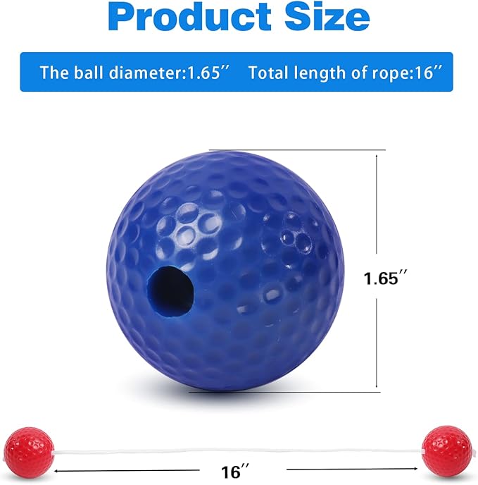 GSE Games & Sports Expert Replacement Ladder Ball for Toss Game Set, 6-Pack Tournament Quality Bolas with Real Golf Balls