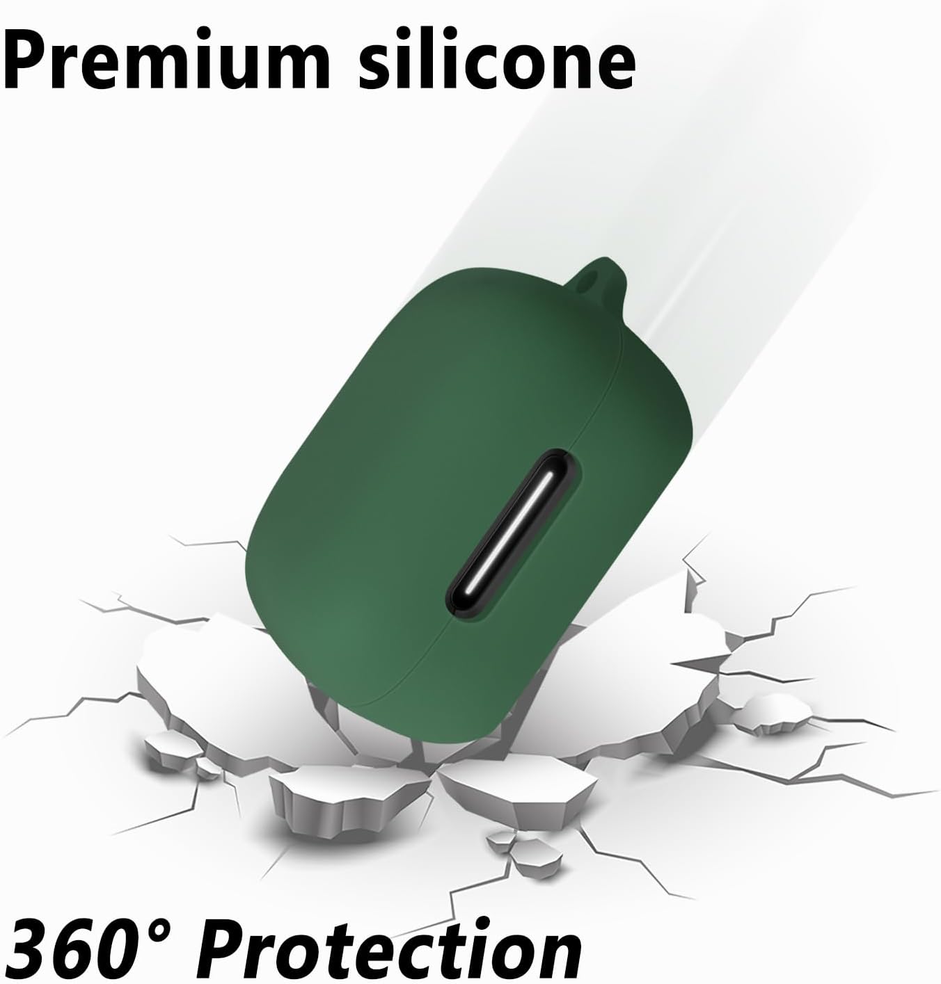 Geiomoo P30i, Silicone Case for Anker Soundcore Protective Cover with Carabiner (Emerald Green)