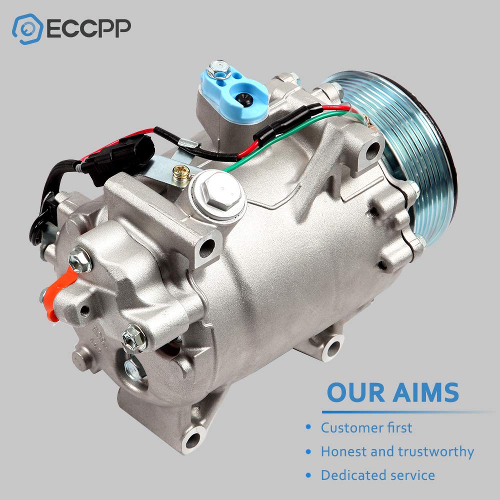 ECCPP AC Compressor with Clutch 2007-2015 fit for Honda Civic for Honda CR-V 2.4L 2007-2012 Fit for Acura RDX 2.3L AC Compressor TRSE09