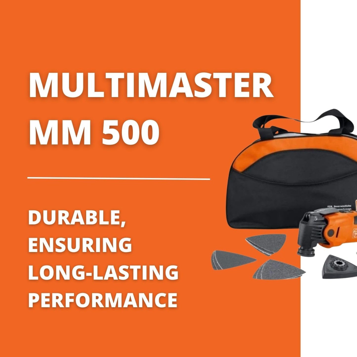Fein MultiMaster MM 500 Start Oscillating Kit for Interior Construction and Renovation - 350W, Starlock Max Mount, QuickIn System, Lower Vibration, Constant Speed - 72295264090