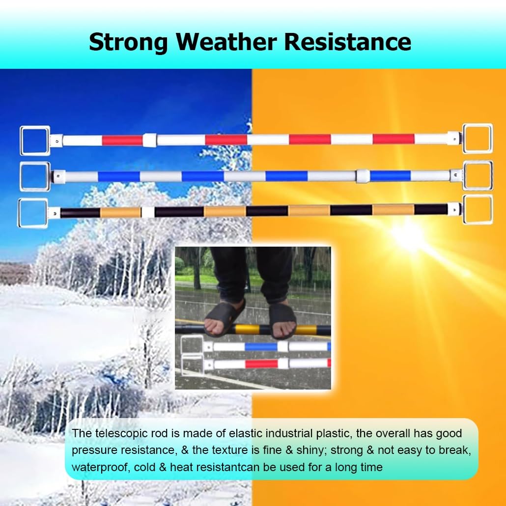 Retractable Cone Bar, 47"-79" Adjustable Traffic Safety Barrier, Lightweight Extendable Barricade for Construction, Events, and Outdoor Use - Portable Safety Solution(Red and White,4pcs)