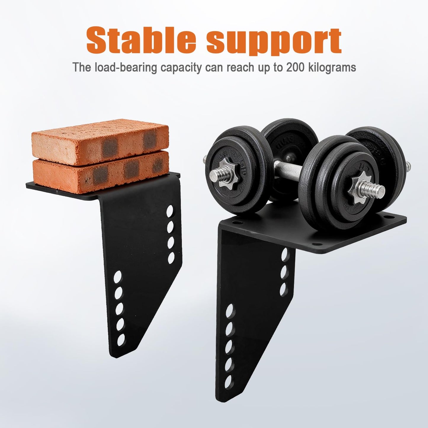 OMMUU DIY Floating Stair Riser Brackets，Bolt Type Modern Floating Steps Vertical Plate Stand Rack,Mono Stringer Wooden Staircase Heavy-Duty Metal Brackets(No Screws Installed) (1)