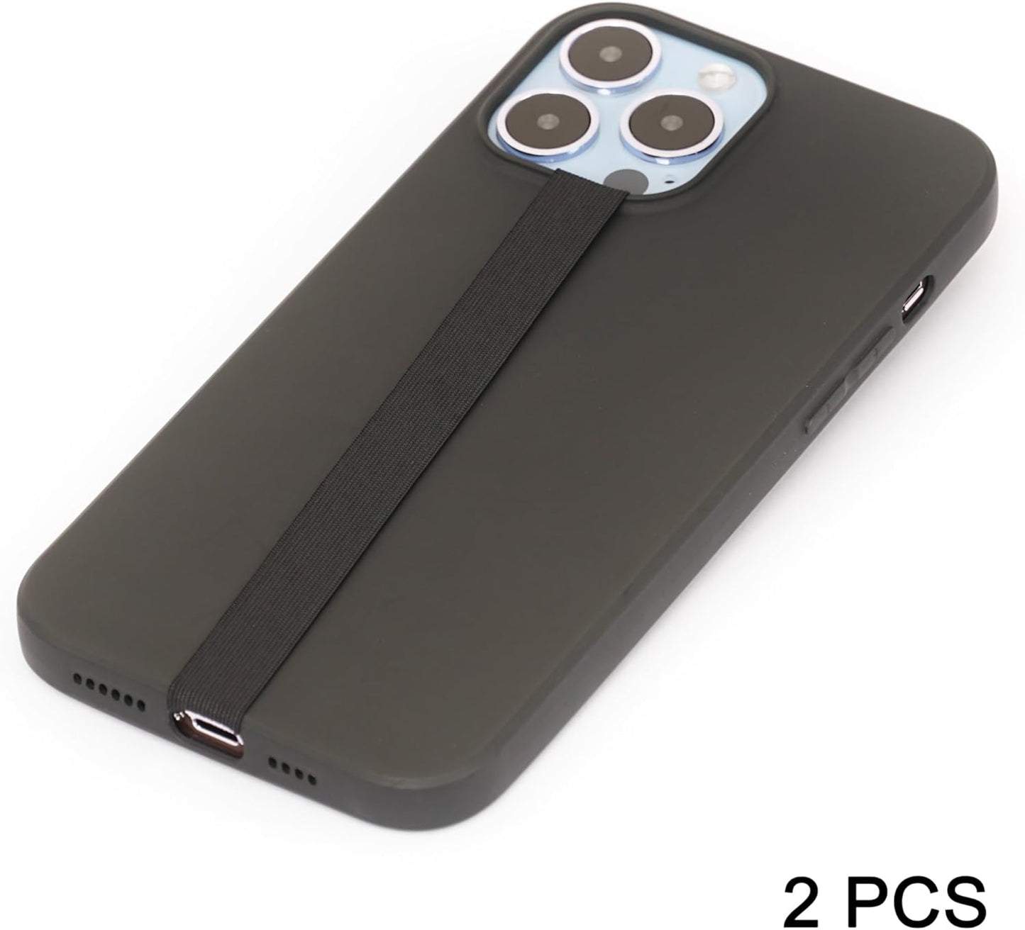 2 TFY Elastic Phone Strap, Universal Slim Hand Finger Grip, Non-slip Cell Phone Holder, fit Most Smartphones Case