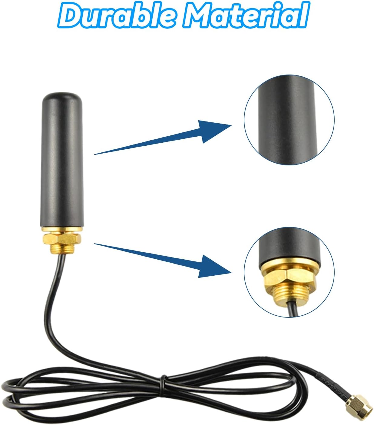Boobrie 915Mhz 5dBi 15CM ESP32 V3 915MHz LoRa Antenna Omni-Directional SMA Male + Adapter Cable for Meshtastic LoRa