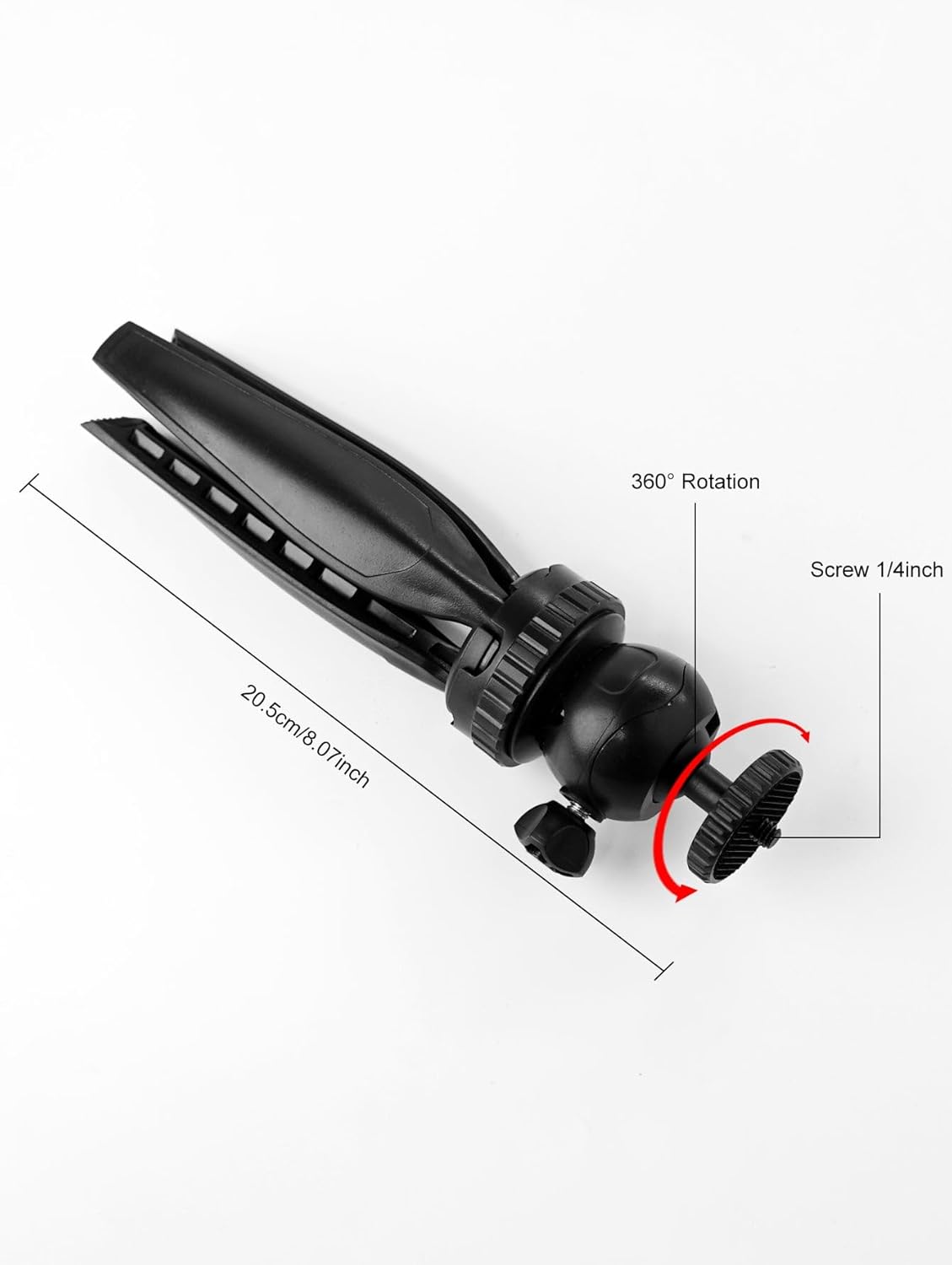 Reflex Camera 1/4" 360 Mount Ball Head Mini Tripod Stand Holder - Portable, Lightweight for DSLR, Webcam & Phones