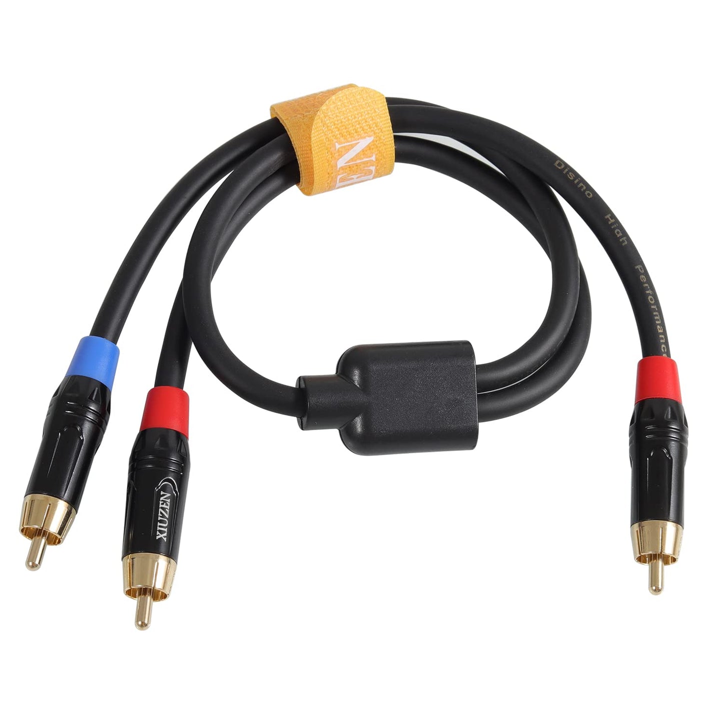 XIUZEN 1.5ft RCA Y-Splitter, Stereo Audio Adapter for Speaker, Subwoofer, Home Theater & More