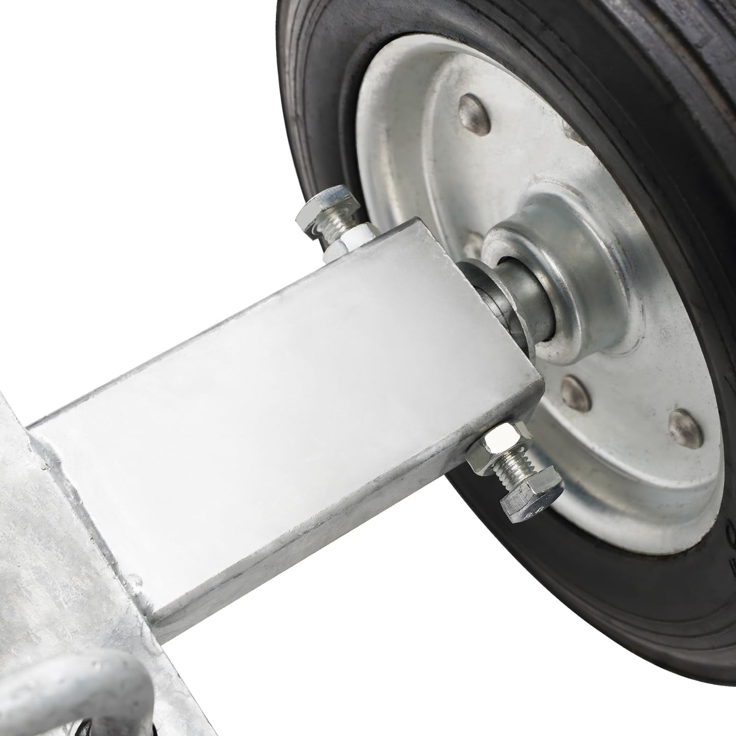 Adjustable Sliding Gate Wheel, 8" Tensioner Set With Mounting Bracket and U-Bolts - Premium Accessory for Smooth Operation, Rubber Wheels for Metal Tube and Driveway Gates