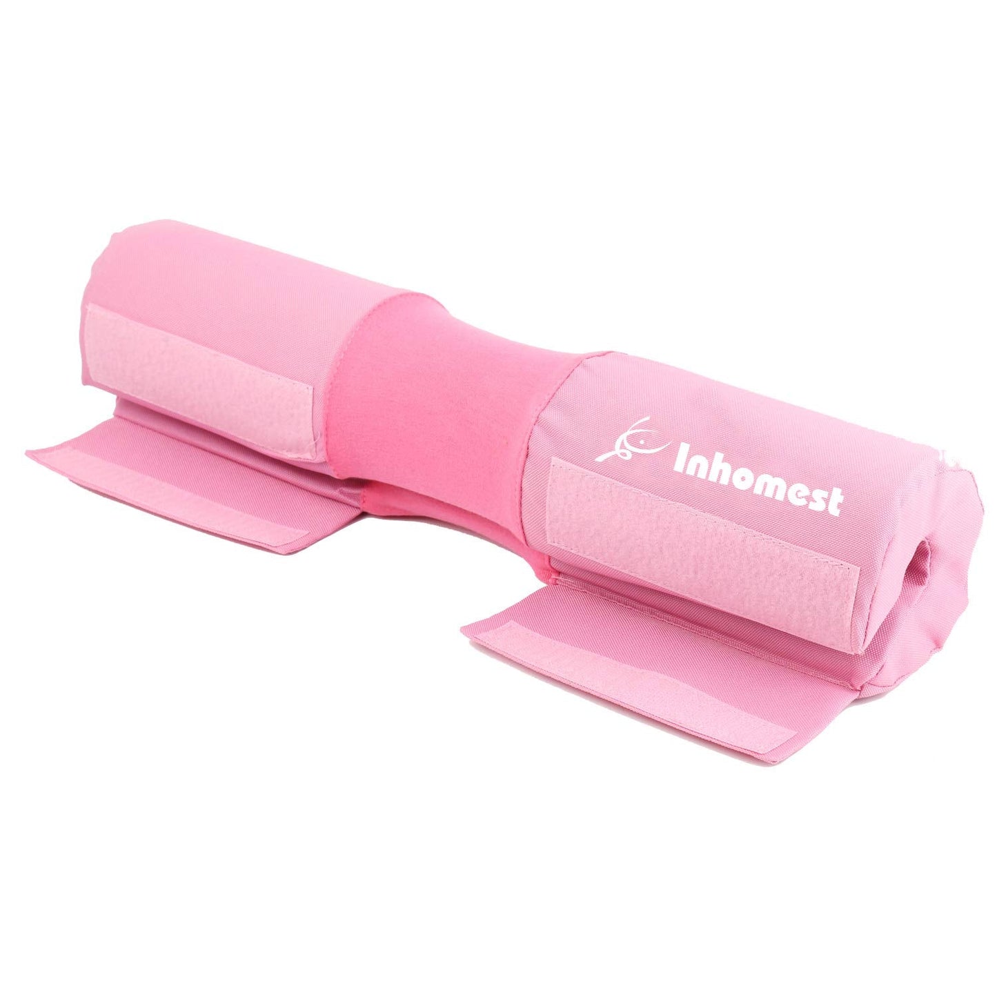 Inhomest Barbell Pad Squat Pad for Squats Hip Thrusts Lunges Glute - Neck & Shoulder Protective Pad with Nylon Padding Support, Fit for Smith Machine and Olympic Standard Weightlifting Cushion (Pink)
